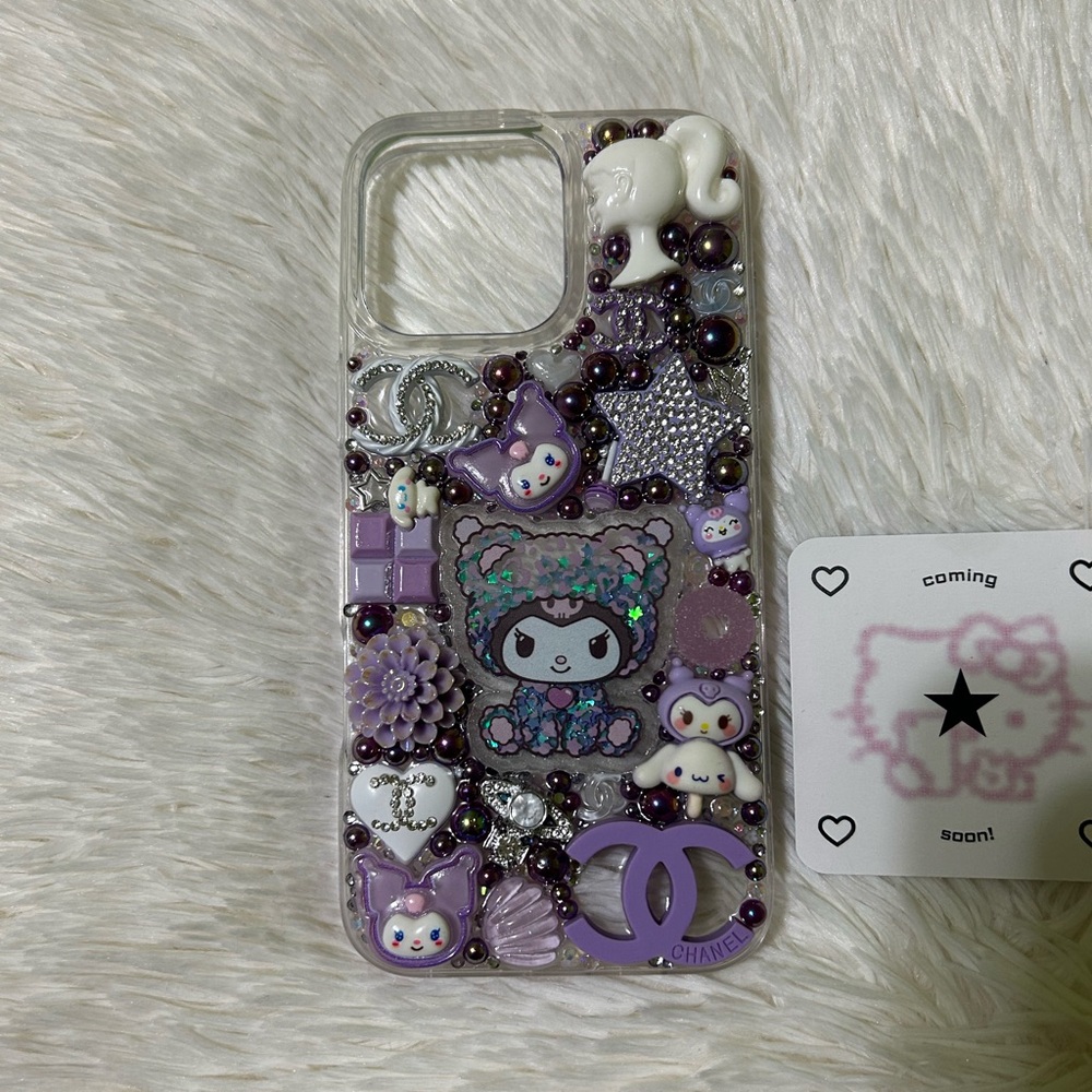 Handmade iPhone 16 Pro Max Junk Case Kuromi Cinnamoroll Sanrio Luxury Kawaii Y2K